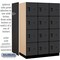 Salsbury Industries 4 Tier Designer Locker, 54"Wx76"Hx24"D, 12 Door, Black 18-24364BLK - alternate 8